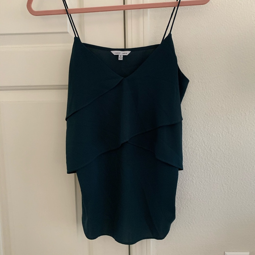 Naked Zebra Dark Green Tank Small